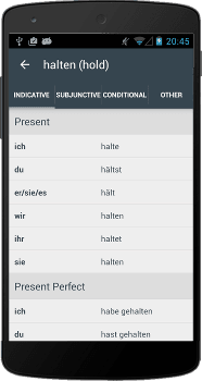 Conjugated in 16 Tenses