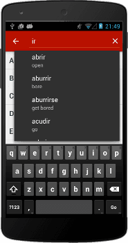 Quickly search for verbs